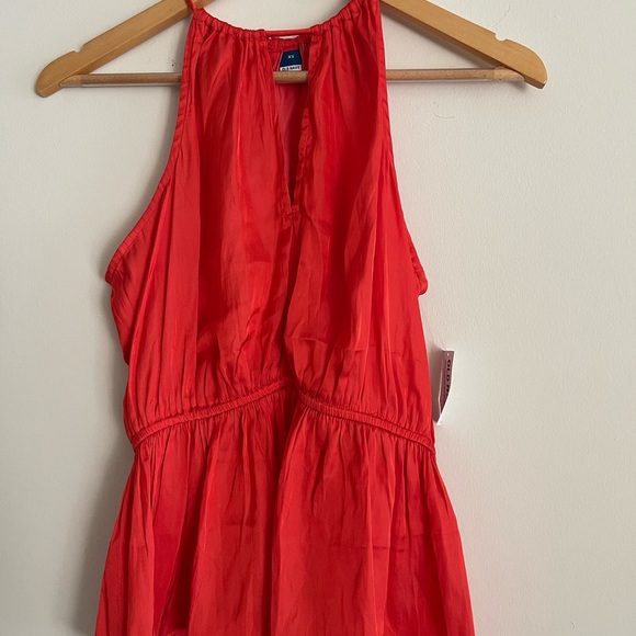 NWT Old Navy Satin Halter Top Peplum Waist Defining Brown Blouse Size XS - Picture 6 of 6